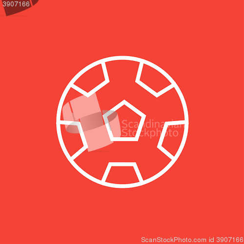 Image of Soccer ball line icon.