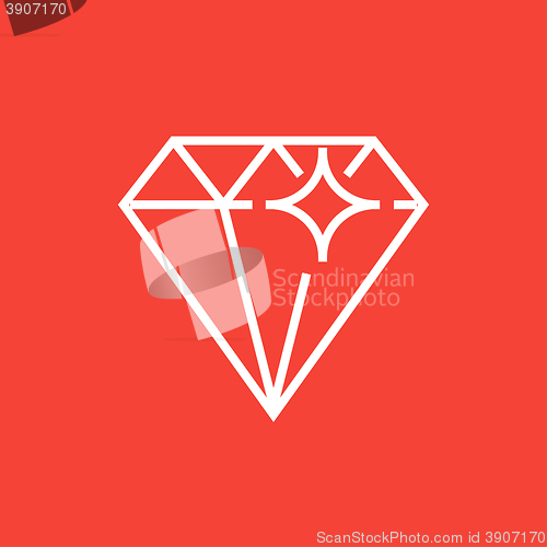 Image of Diamond line icon.