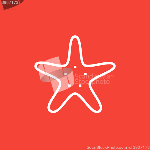 Image of Starfish line icon.