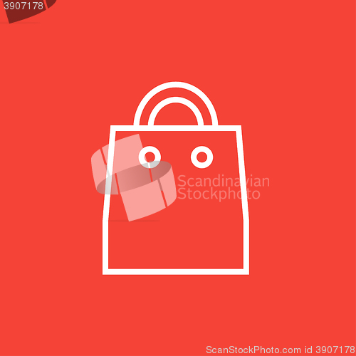 Image of Shopping bag line icon.