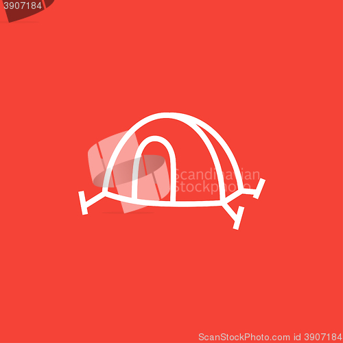 Image of Tent line icon.