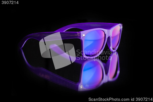 Image of colored sunglasses.