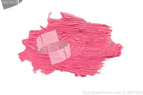 Image of red lipstick stroke isolated