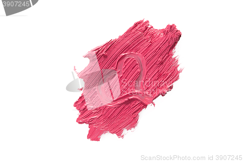 Image of red lipstick stroke isolated
