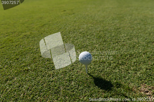 Image of golf ball on tee
