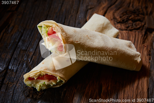 Image of Shawarma Lavash. Studio Photo