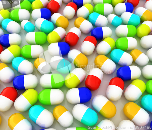 Image of Tablets background. 3D illustration