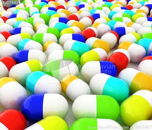 Image of Tablets background. 3D illustration