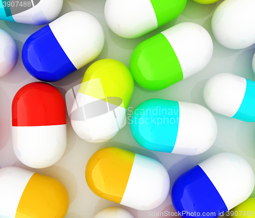 Image of Tablets background. 3D illustration