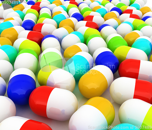 Image of Tablets background. 3D illustration