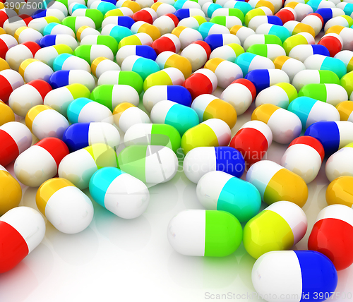 Image of Tablets background with space for your text. 3D illustration