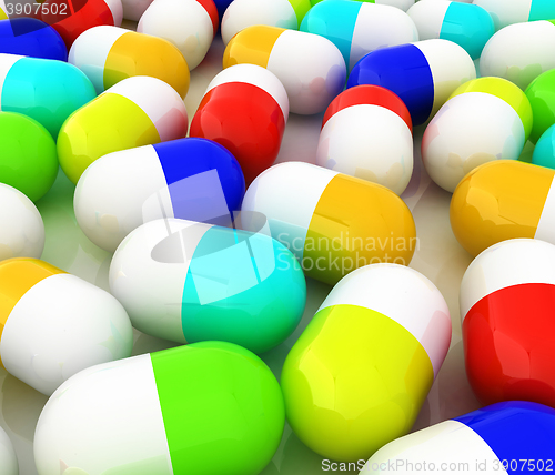 Image of Tablets background. 3D illustration