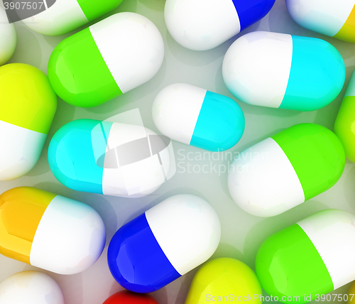 Image of Tablets background. 3D illustration