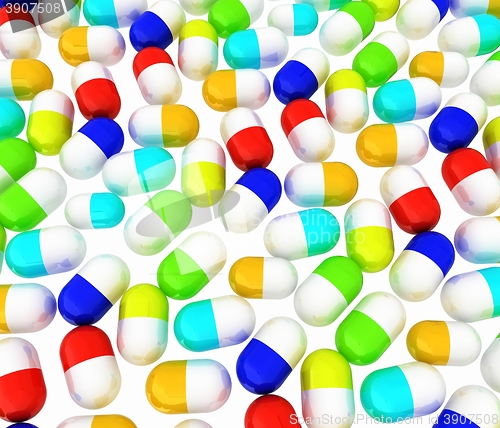 Image of Tablets background. 3D illustration