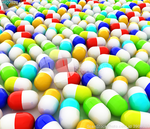 Image of Tablets background. 3D illustration