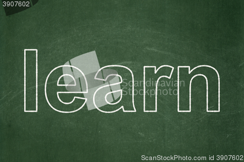 Image of Education concept: Learn on chalkboard background