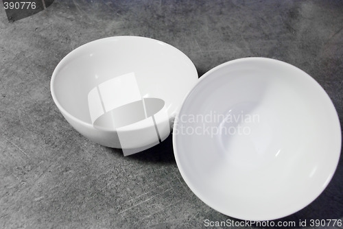 Image of White bowls