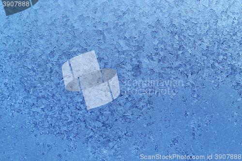 Image of Natural ice pattern on winter glass