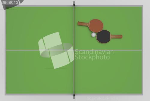 Image of ping pong and table