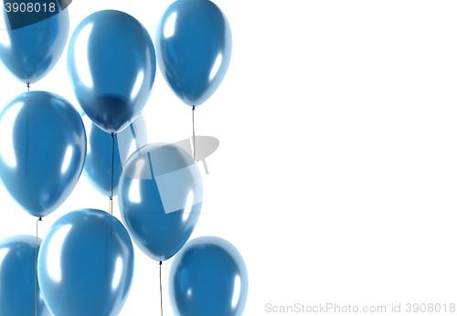 Image of party blue balloons
