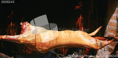 Image of Pork on a Roasting-jack