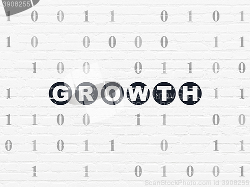 Image of Finance concept: Growth on wall background