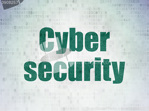 Image of Security concept: Cyber Security on Digital Data Paper background