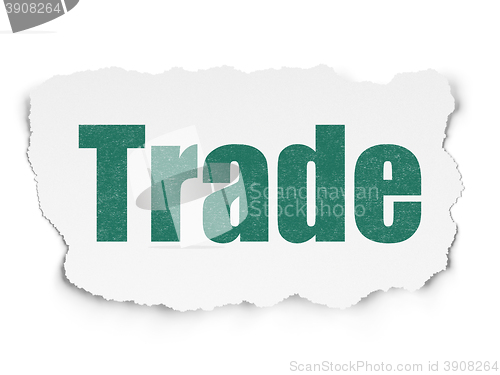 Image of Finance concept: Trade on Torn Paper background