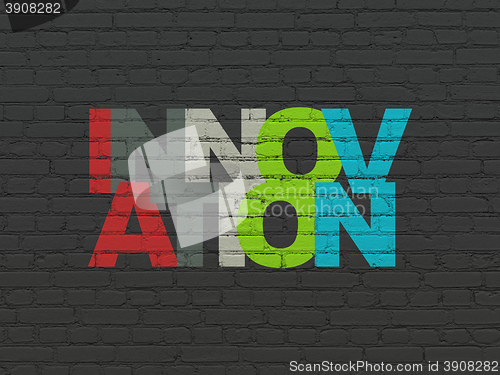 Image of Business concept: Innovation on wall background