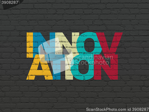 Image of Business concept: Innovation on wall background