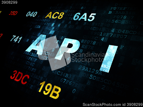 Image of Software concept: Api on Digital background