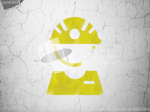 Image of Manufacuring concept: Factory Worker on wall background