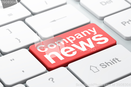 Image of News concept: Company News on computer keyboard background