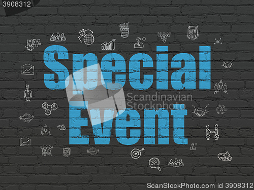 Image of Business concept: Special Event on wall background