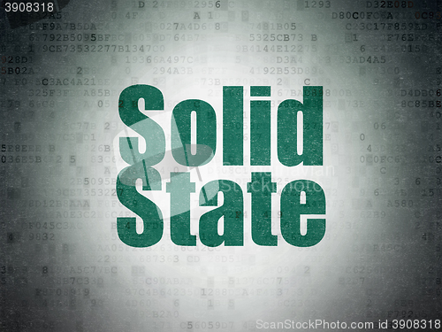 Image of Science concept: Solid State on Digital Data Paper background