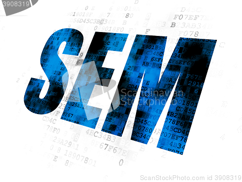 Image of Marketing concept: SEM on Digital background