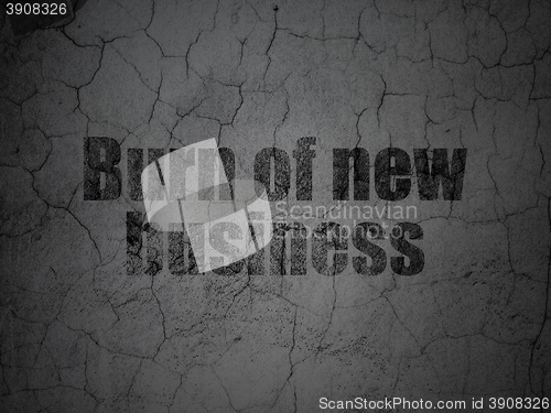 Image of Finance concept: Burn Of new Business on grunge wall background