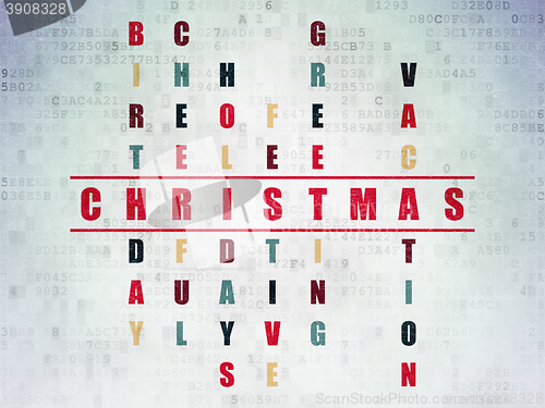 Image of Holiday concept: Christmas in Crossword Puzzle