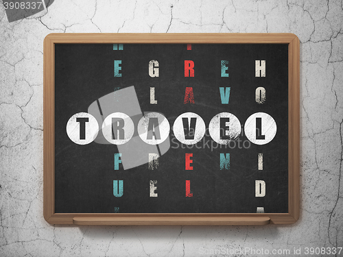 Image of Holiday concept: Travel in Crossword Puzzle