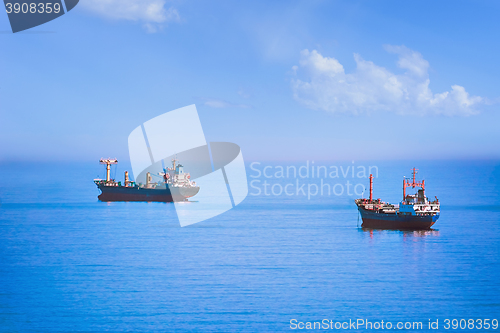 Image of Cargo Ships in the Sea