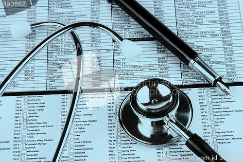 Image of Stethoscope And Fountain Pen