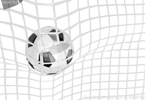 Image of Soccer ball in net