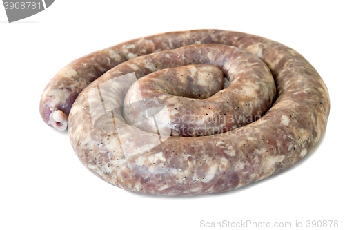 Image of Raw pork sausage is homemade.