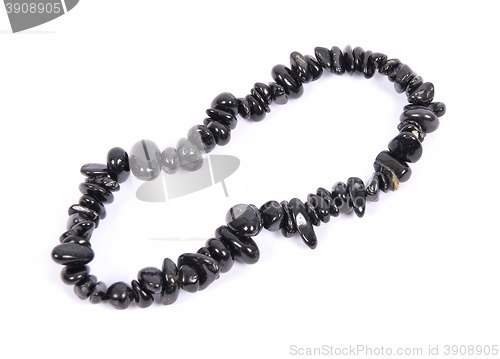 Image of Splintered tourmaline chain on white background