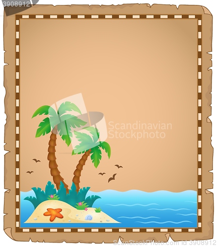 Image of Parchment with tropical island theme 1