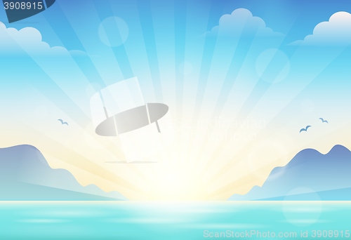 Image of Sunset seascape theme 1