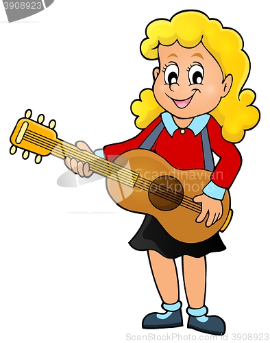 Image of Girl guitar player theme image 1