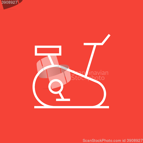 Image of Exercise bike line icon.