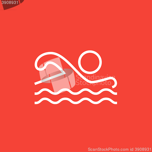 Image of Swimmer line icon.