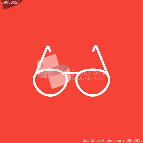 Image of Eyeglasses line icon.